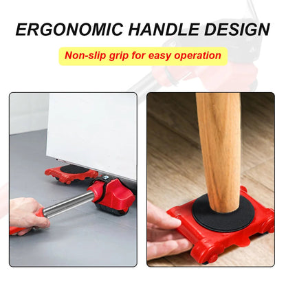 Furniture Moving Transport Roller Set (5 Pcs)