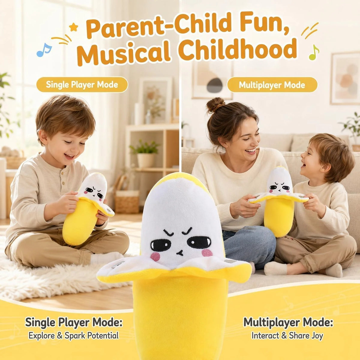 Plush Fruit Interactive Music Toy  لعبة موسيقية تفاعلية محشوة على شكل فاكهة