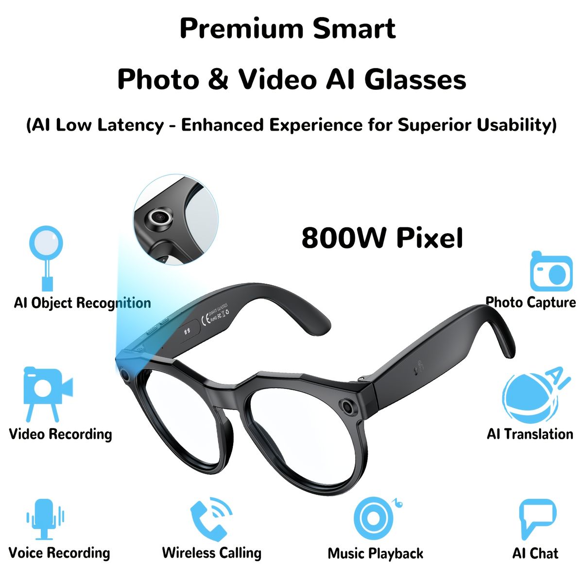Smart Wireless Bluetooth Glasses