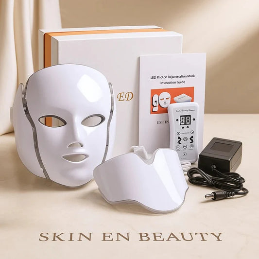 LED Photon Rejuvenation Face & Neck Mask Ⓢ , قناع الوجه لتجديد البشرة بتقنية الضوء LED