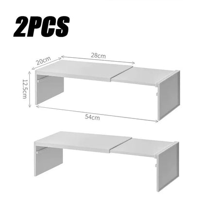 Kitchen Cupboard Organizer Retractable Cabinet Shelf Seasoning Bottle
