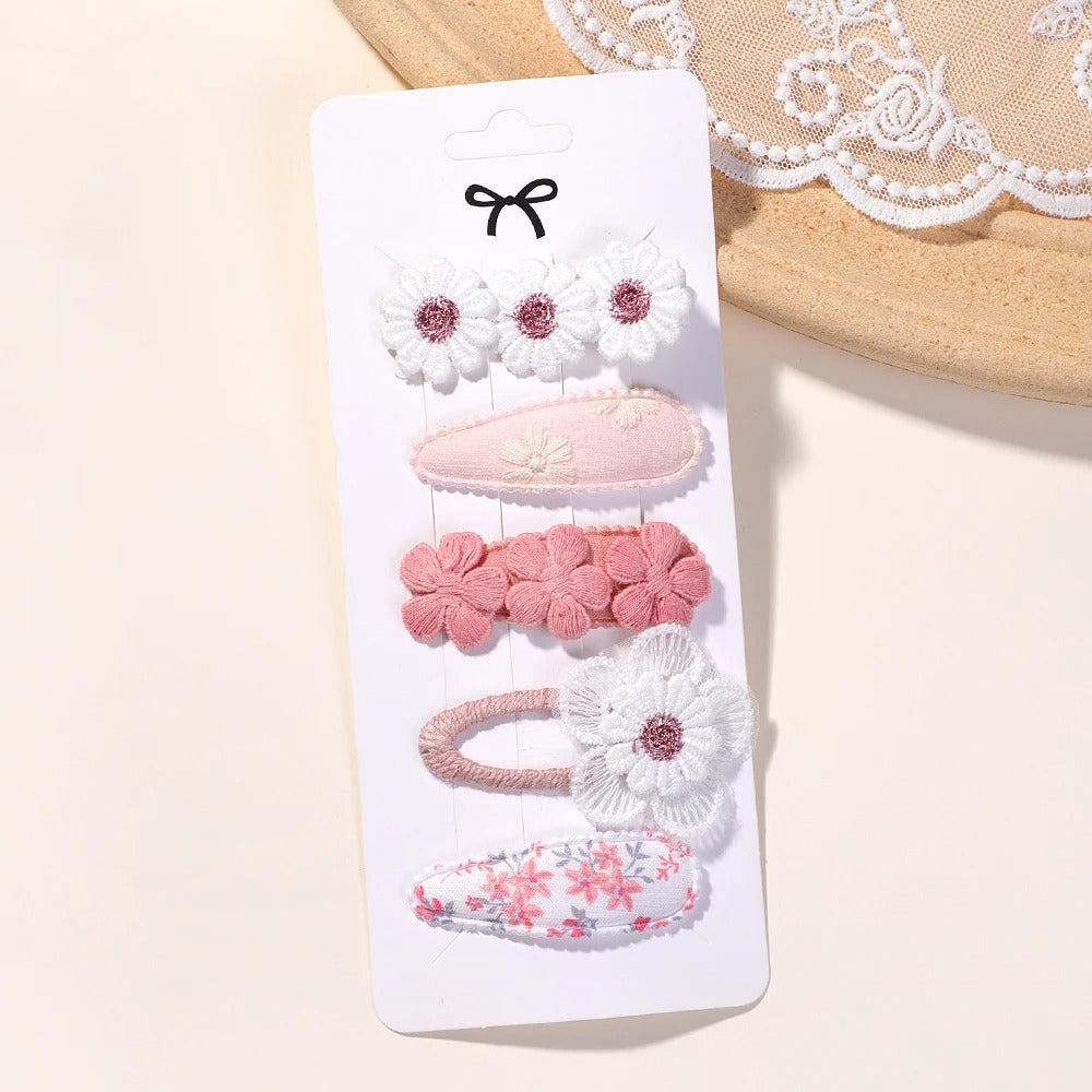 5Pcs BB Clips Set for Children Hair Accessories Sweet Hair bangs