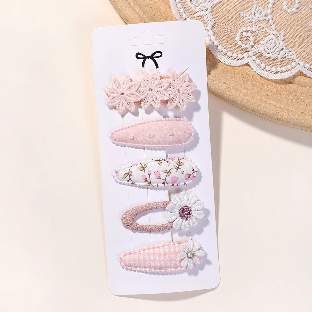 5Pcs BB Clips Set for Children Hair Accessories Sweet Hair bangs