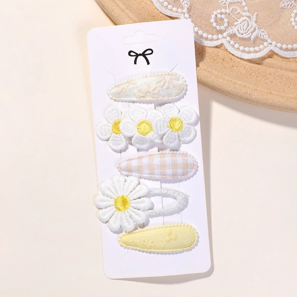 5Pcs BB Clips Set for Children Hair Accessories Sweet Hair bangs