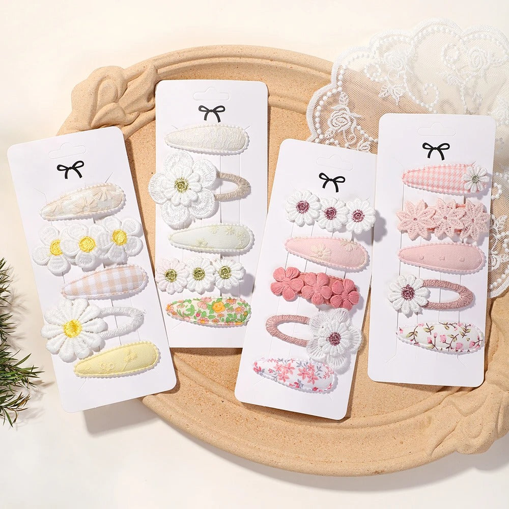 5Pcs BB Clips Set for Children Hair Accessories Sweet Hair bangs