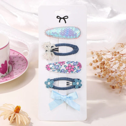 5Pcs BB Clips Set for Children Hair Accessories Sweet Hair bangs