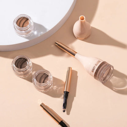 3Pcs Set Eye Makeup Set 6 Colors Eyebrow Pomade