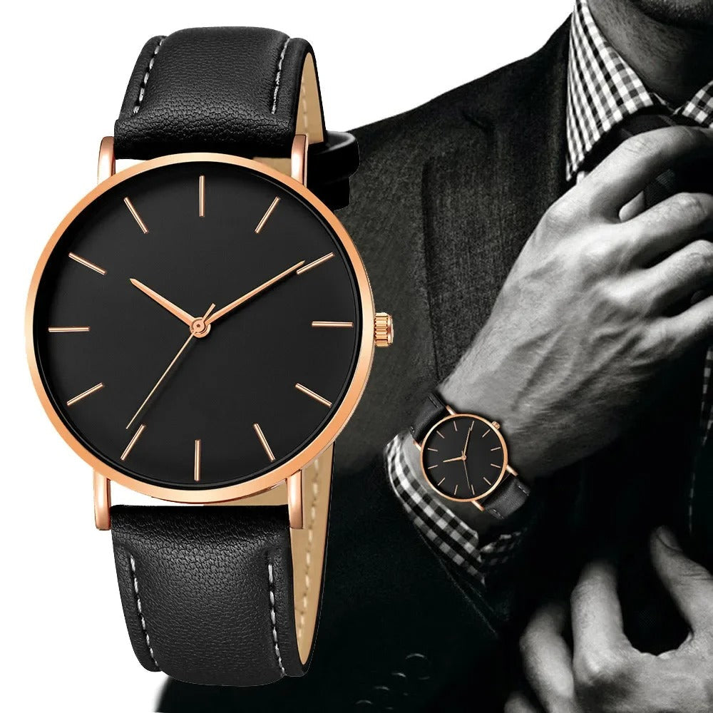 Simple Ultra Thin Men's Watch Top Brand Fashion Analog Quartz