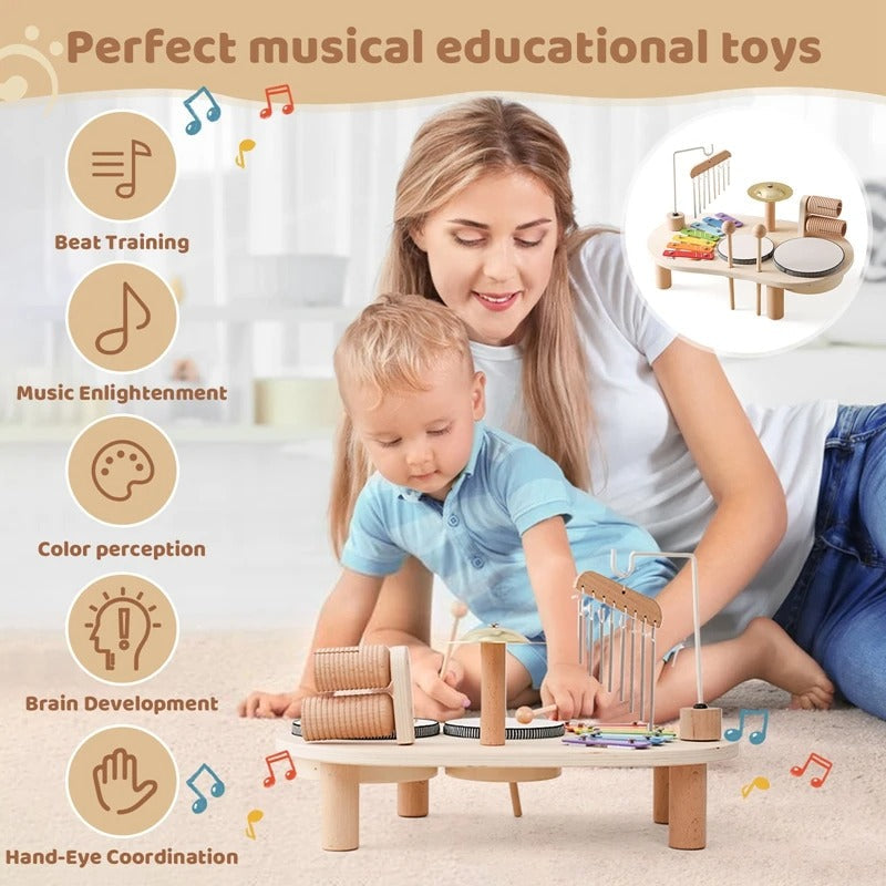 Baby Educational Toys Wooden Aeolian Bells Montessori Children's