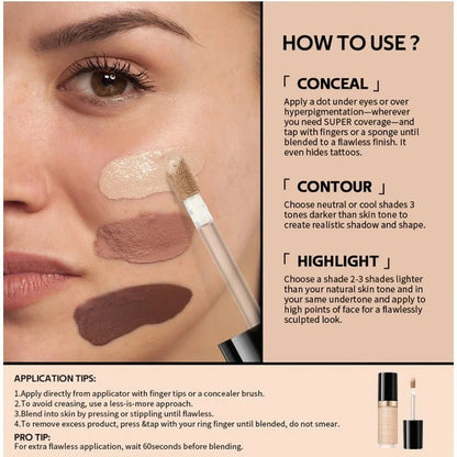 Super Coverage Concealer Multi-Use Cream Oil Free Long Lasting
