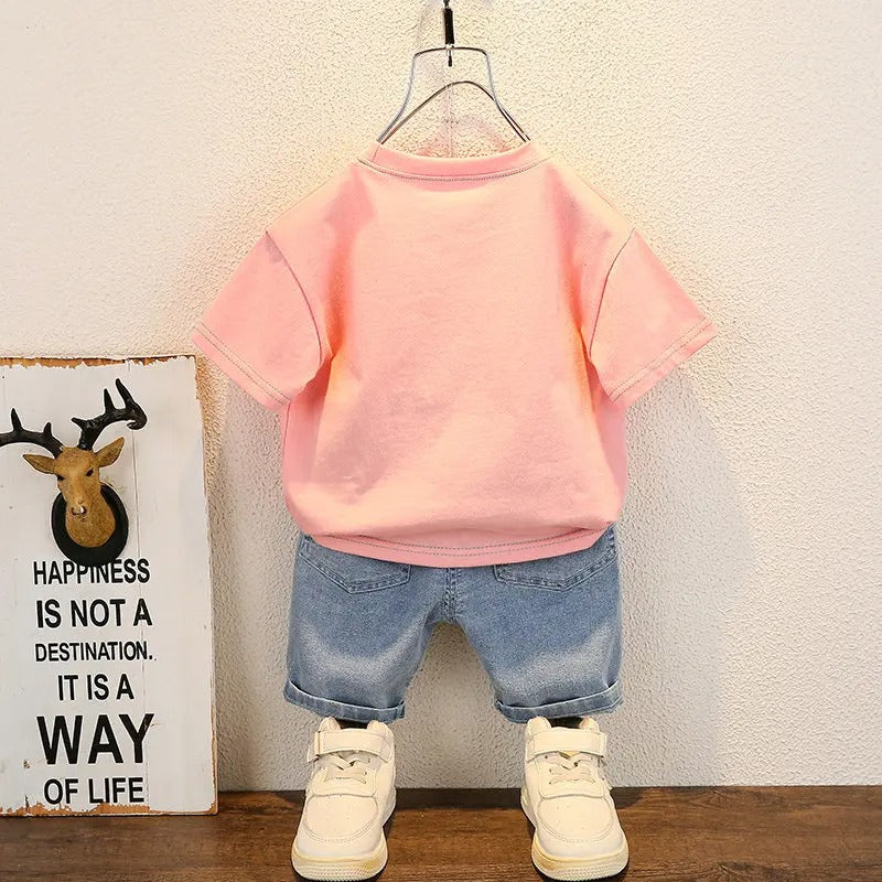 New Summer Baby Boy Kids Clothes Children Clothing Suit Tops