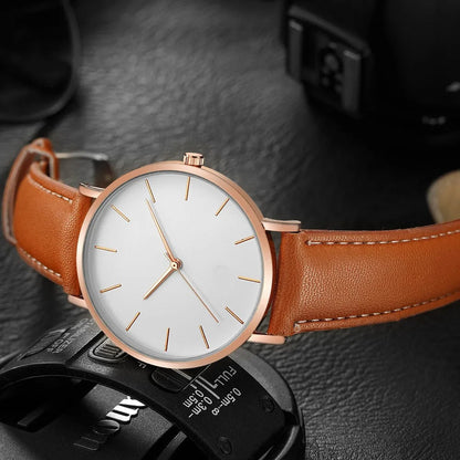 Simple Ultra Thin Men's Watch Top Brand Fashion Analog Quartz