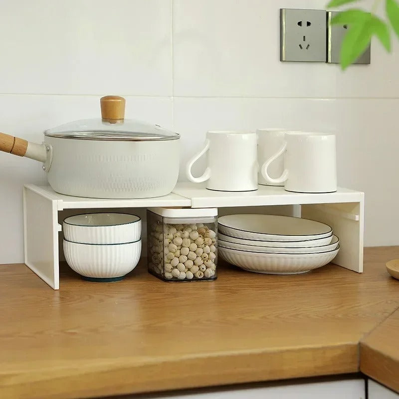 Kitchen Cupboard Organizer Retractable Cabinet Shelf Seasoning Bottle
