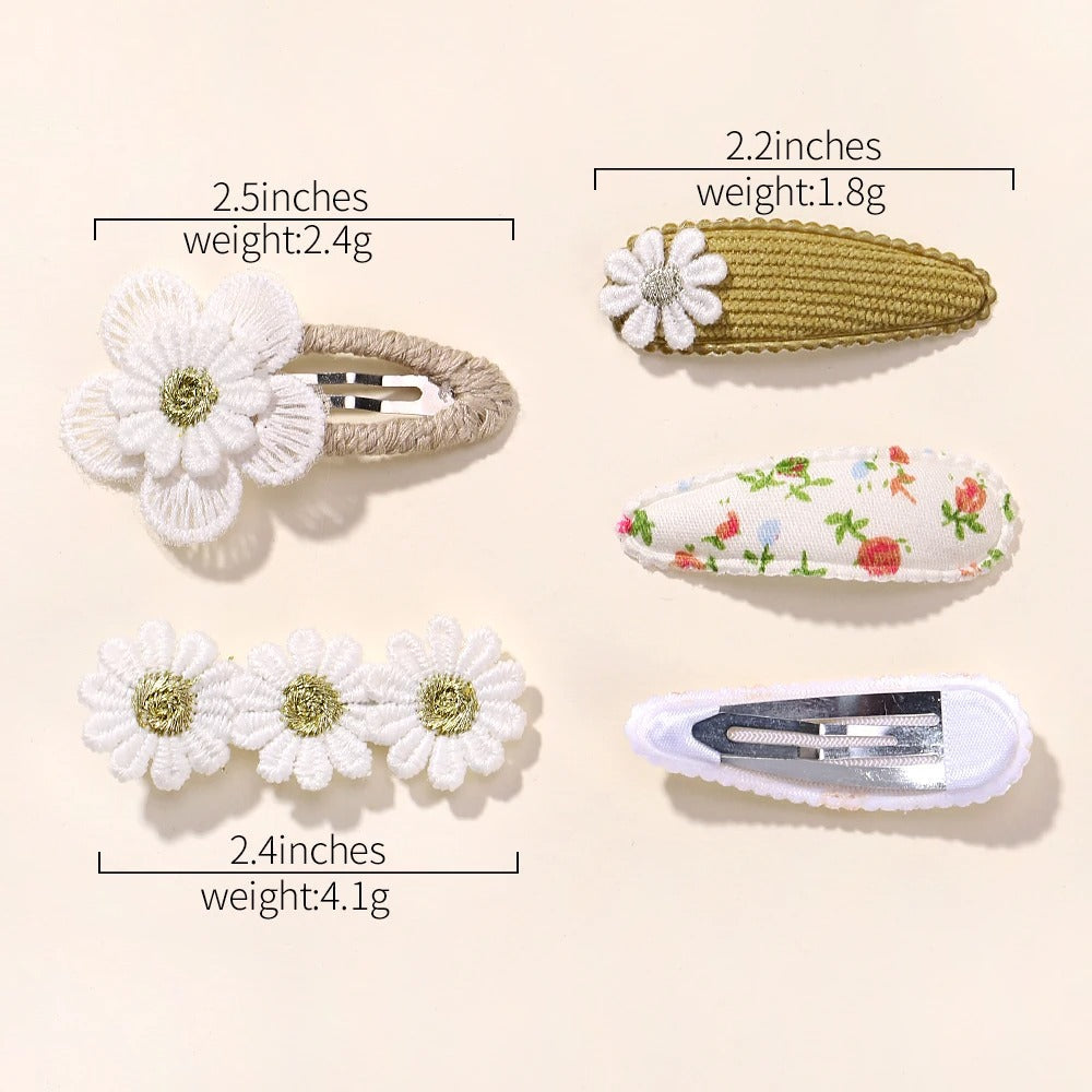 5Pcs BB Clips Set for Children Hair Accessories Sweet Hair bangs