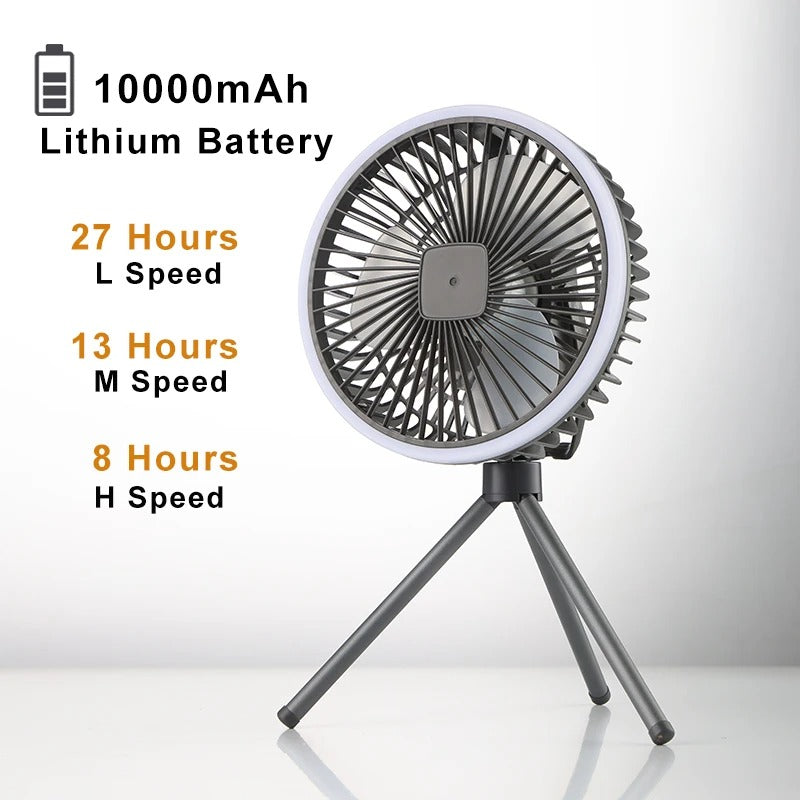 USB Rechargeable Wireless Ceiling Electric Fan With LED light For Home